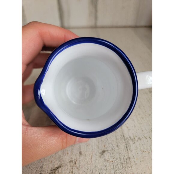 City to cottage mini creamer picture dark blue striped tea coffee‎ - Picture 4 of 7